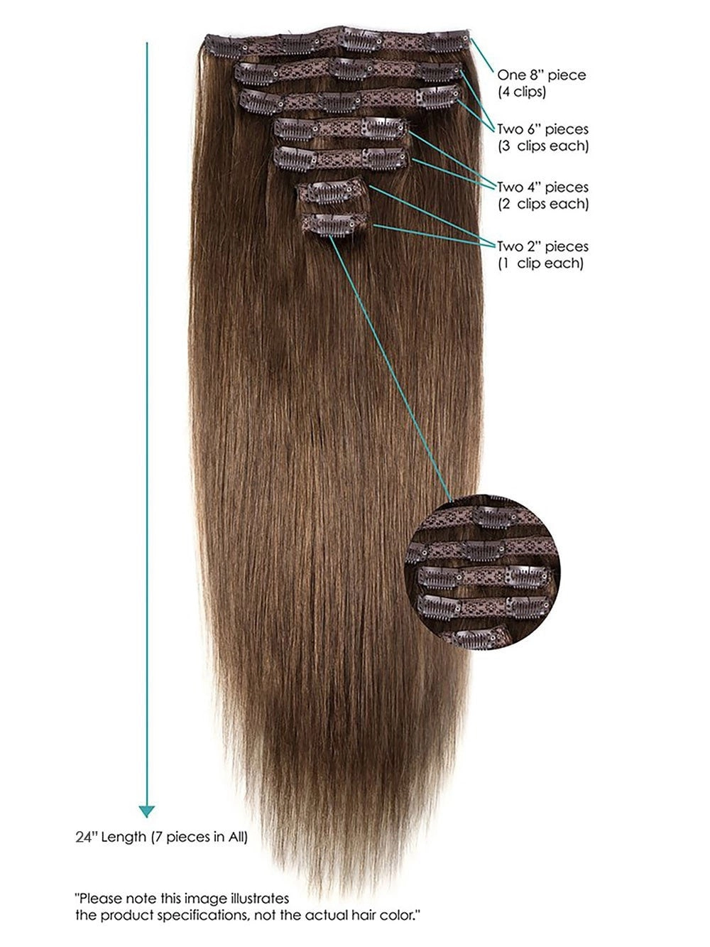 24" Clip-In Hair Extensions | Remy Human Hair (7 Piece) | Unavailable