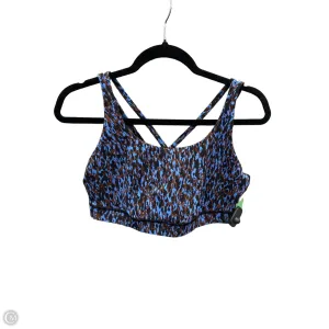 Athletic Bra By Lululemon In Blue & Brown, Size: 12
