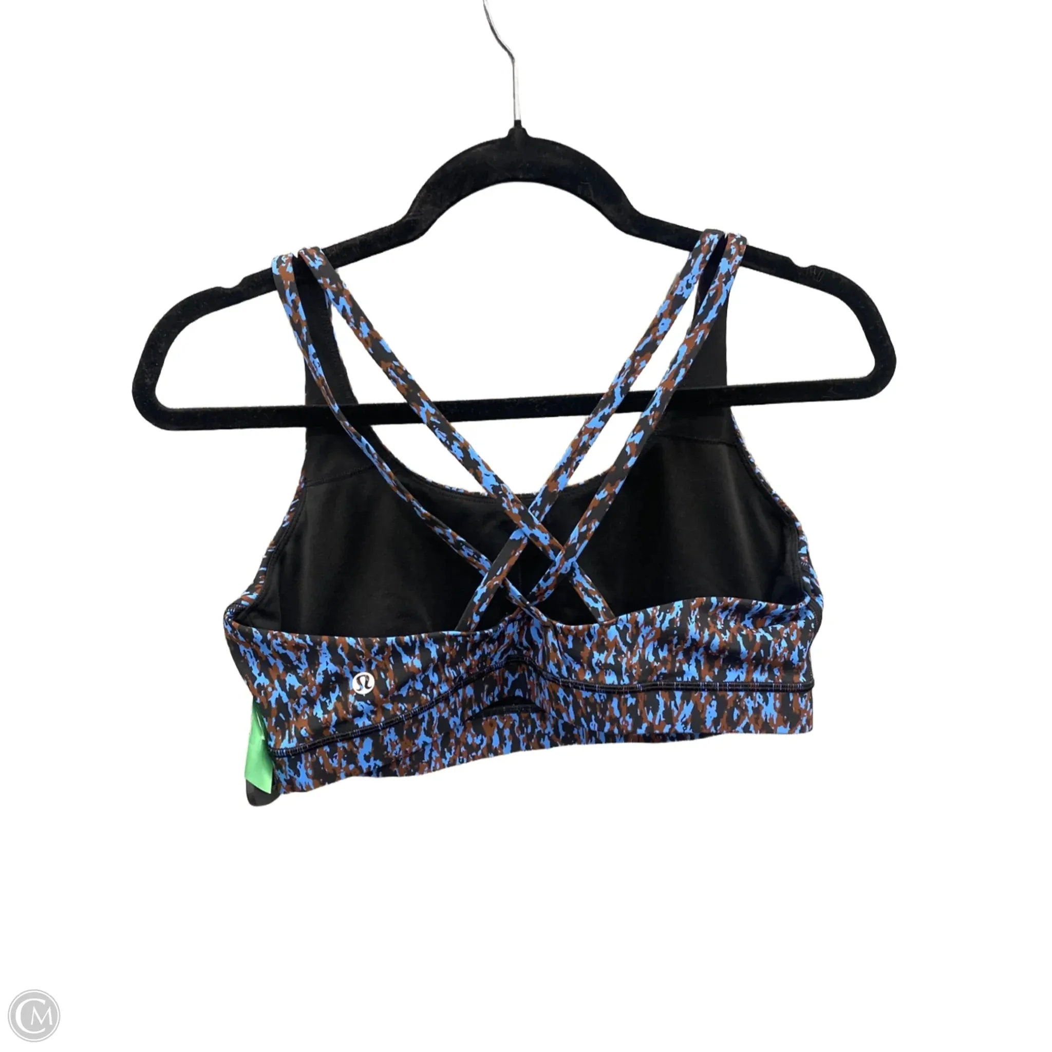 Athletic Bra By Lululemon In Blue & Brown, Size: 12
