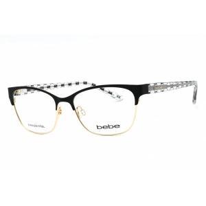 Bebe Women's Eyeglasses - Jet Full Rim Cat Eye Frame Clear Demo Lens | BB5196 001