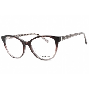 Bebe Women's Eyeglasses - Jet Gradient Plastic Full Rim Round Clear Lens | BB5195 001