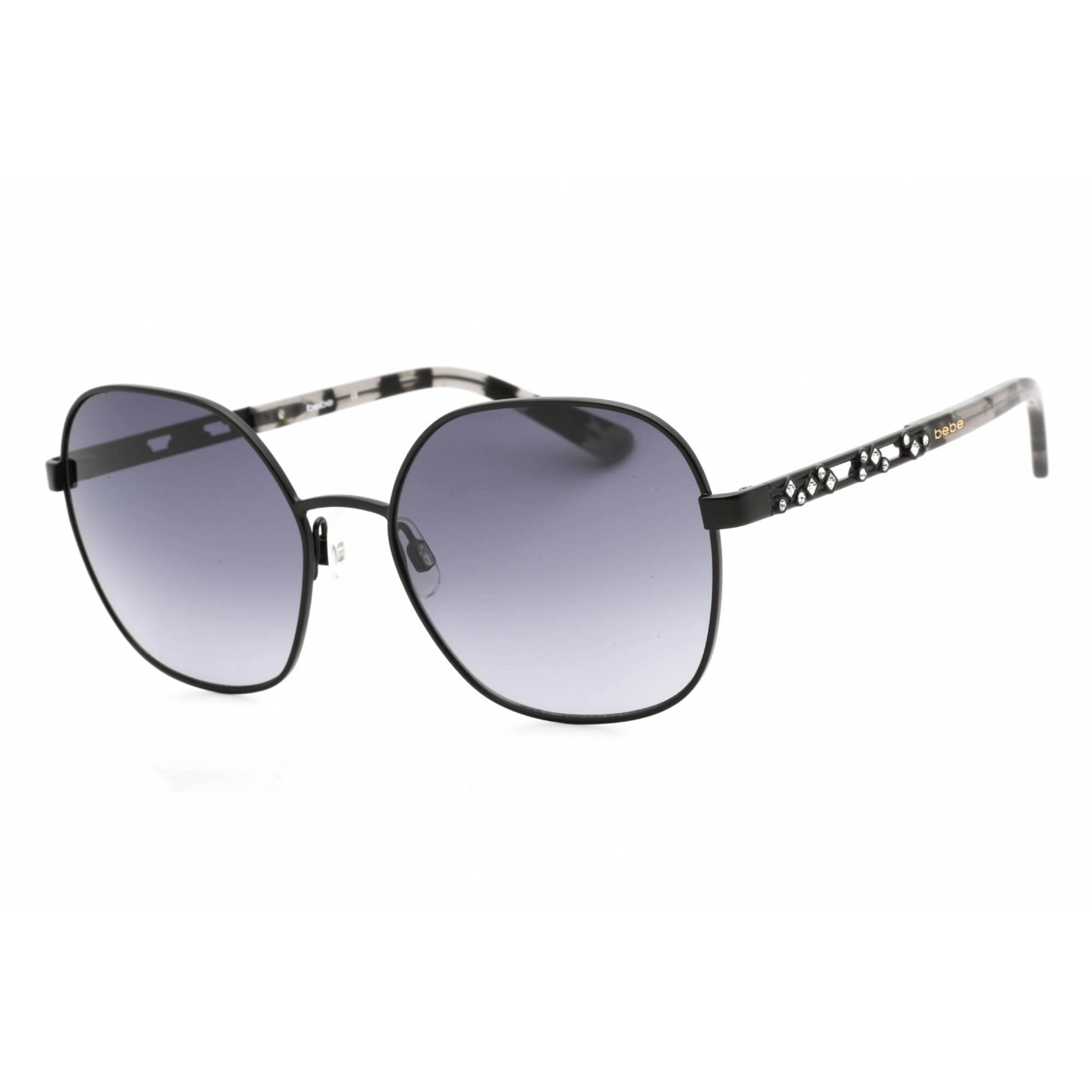Bebe Women's Sunglasses - Jet Metal Full Rim Round Adjustable Nose Pads | BB7220 001