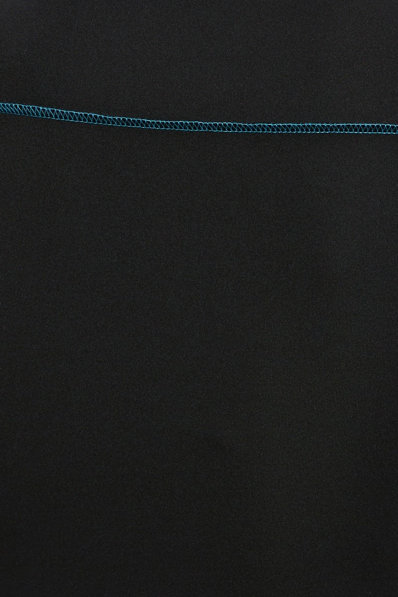 Black Overlock Bodycon Dress