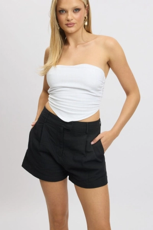 Black Shorts Mid Rise