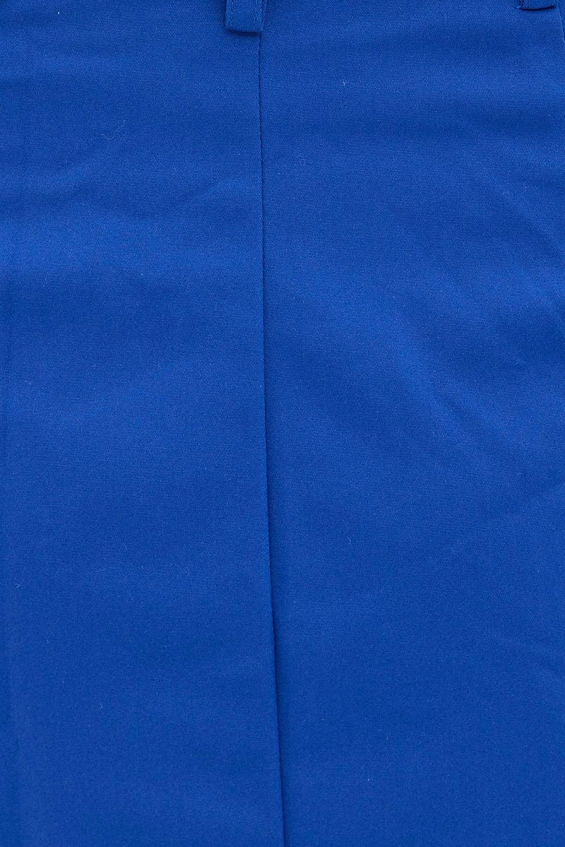 Blue Mini Skirt High Rise Front Split