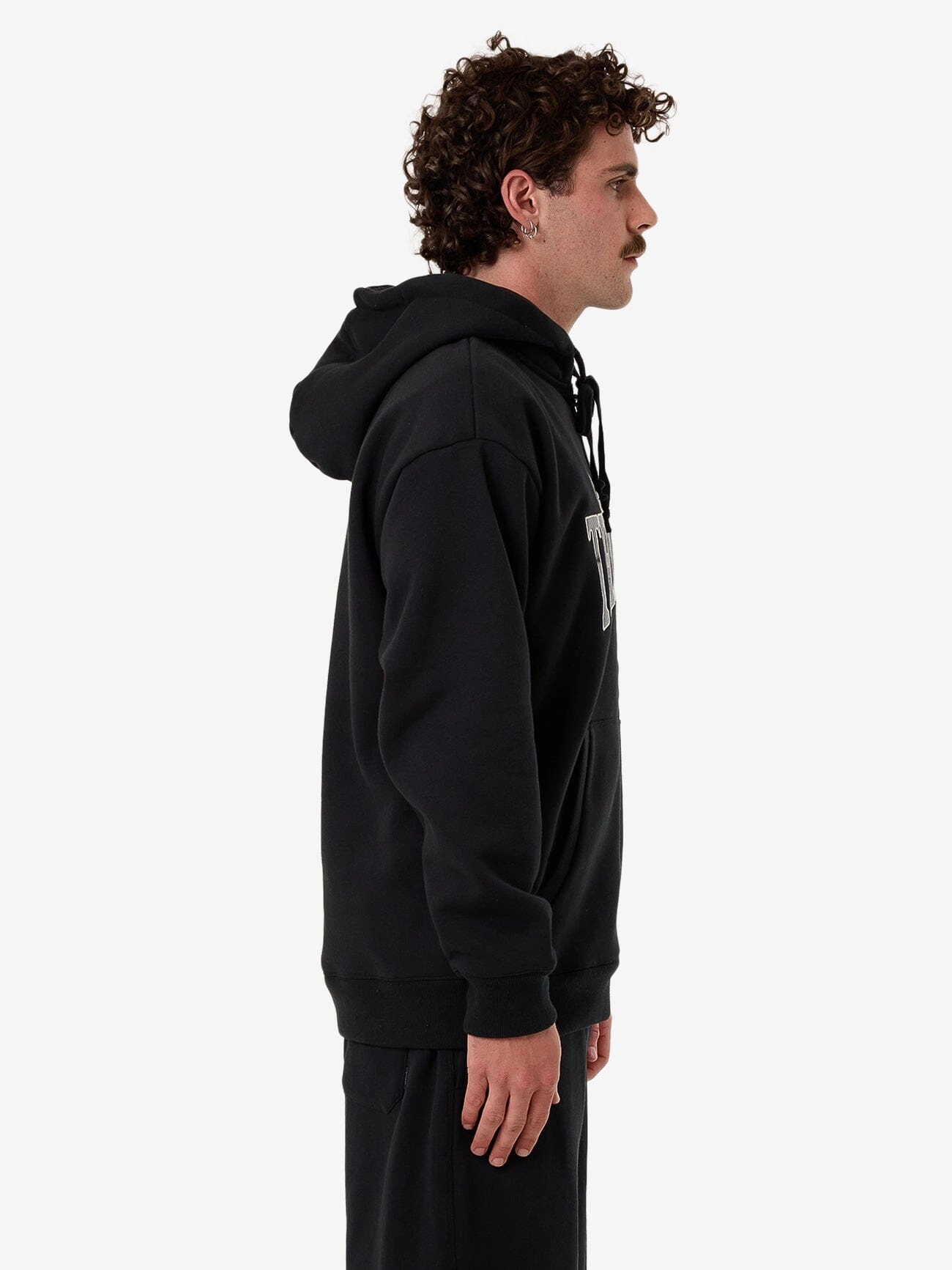 Born To Fly Zip Hood Fleece - Washed Black