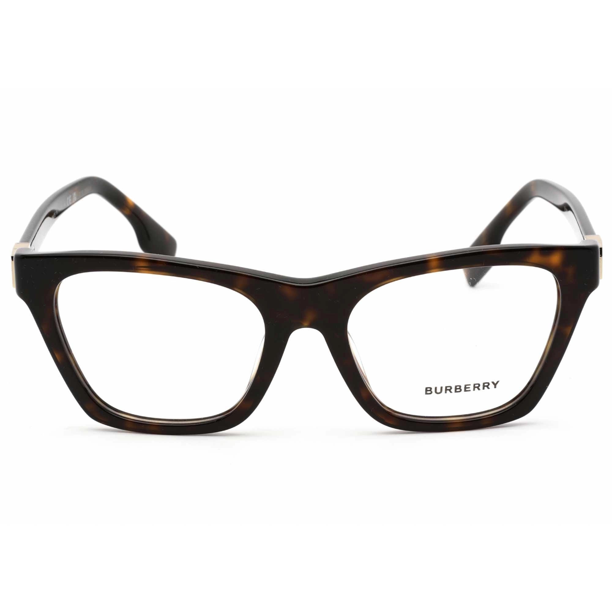 Burberry Women's Eyeglasses - Dark Havana Plastic Cat Eye Frame Demo Lens | 2355 3002