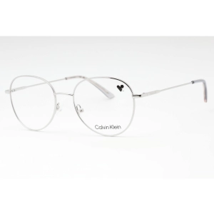 Calvin Klein Women's Eyeglasses - Silver Metal Oval Full Rim Frame | CK19130 045