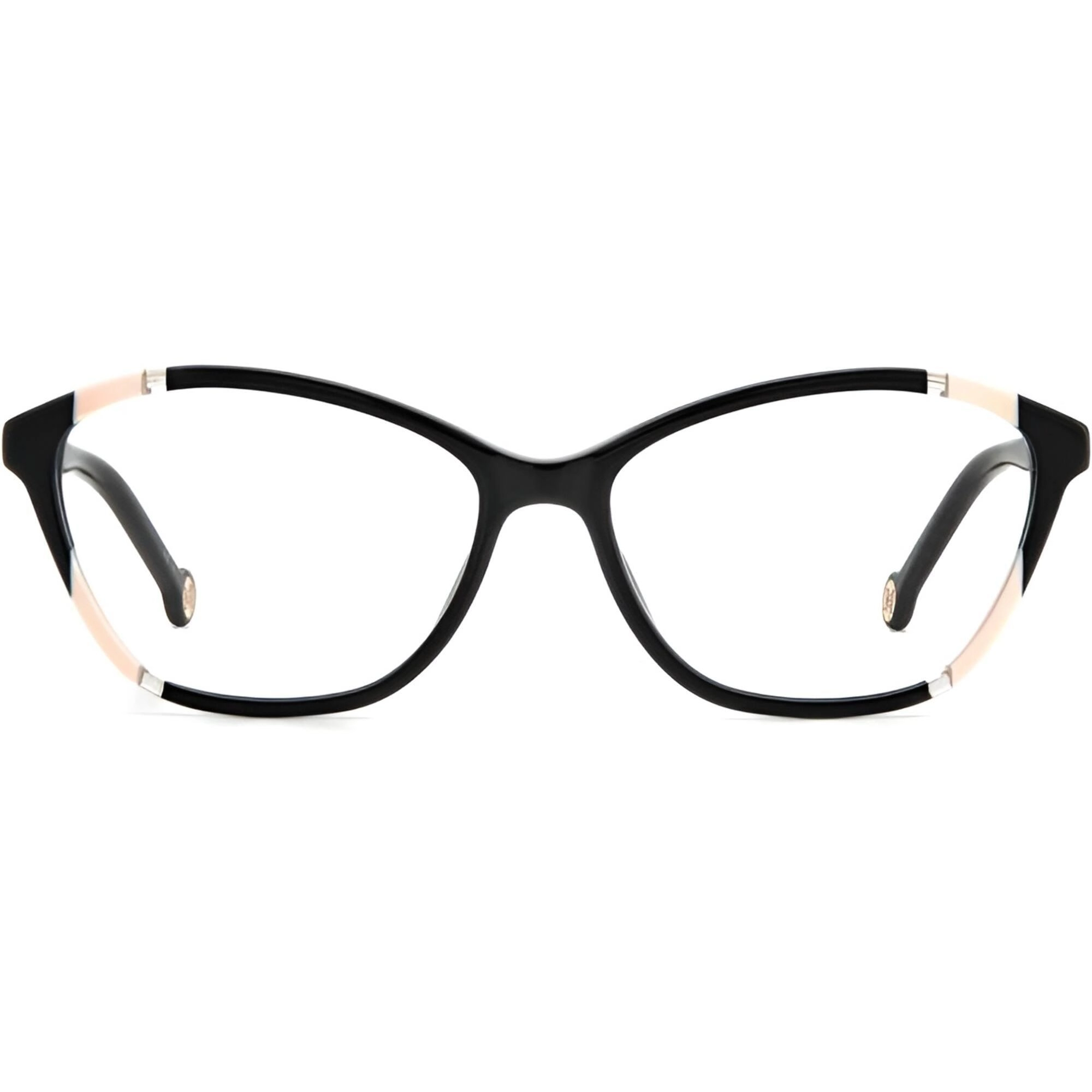 Carolina Herrera Women's Eyeglasses - Black Nude Plastic Cat Eye Frame | HER 0122 0KDX