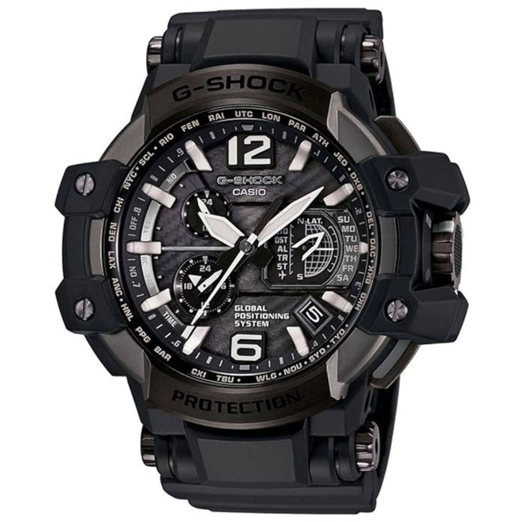 Casio Men's Watch - G-Shock Gravitymaster Black Ana-Digi Dial GPS | GPW1000T-1ACR