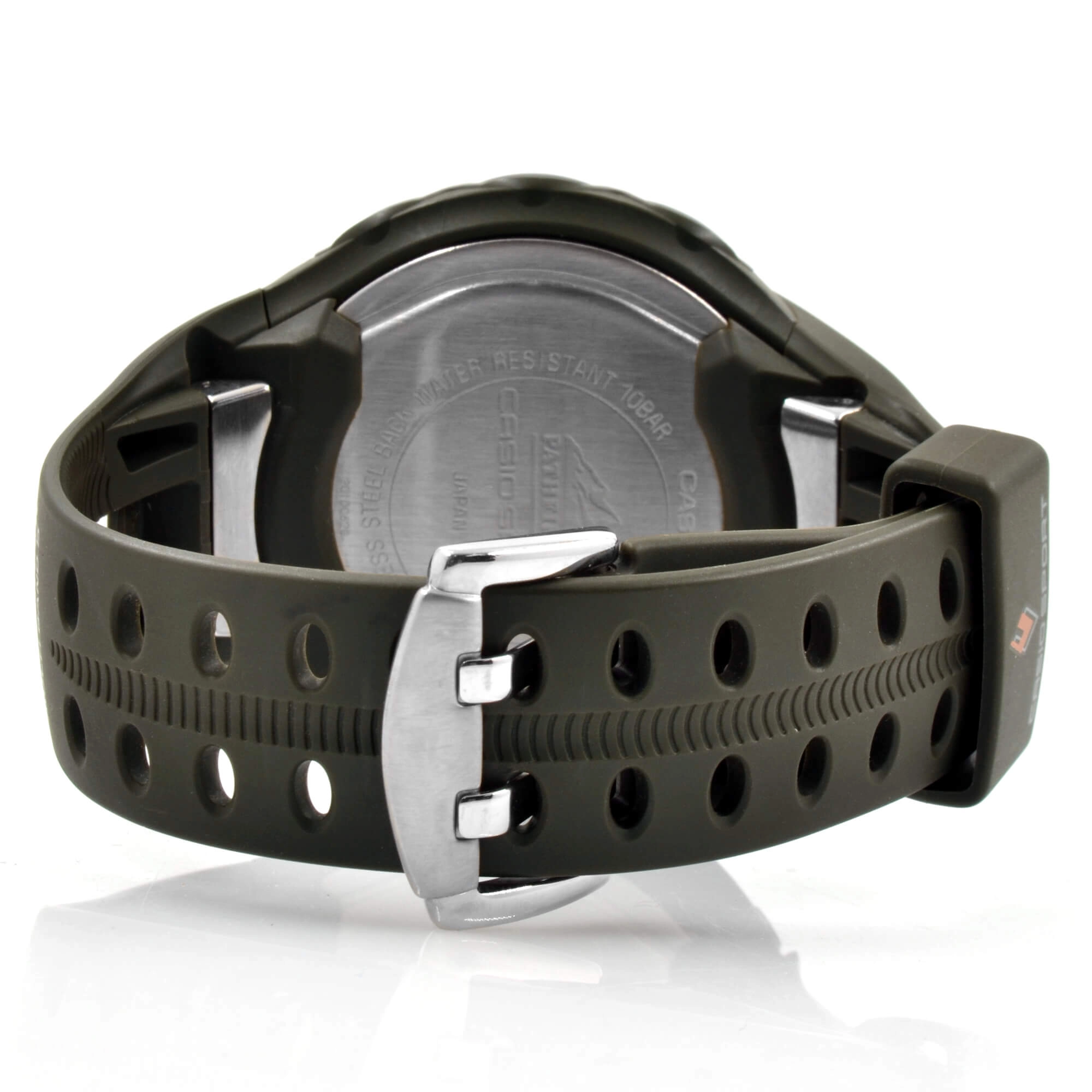 Casio Men's Watch - Pathfinder Digital Compass Green Resin Strap Digital | PAW1200-3V