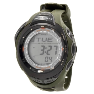 Casio Men's Watch - Pathfinder Digital Compass Green Resin Strap Digital | PAW1200-3V