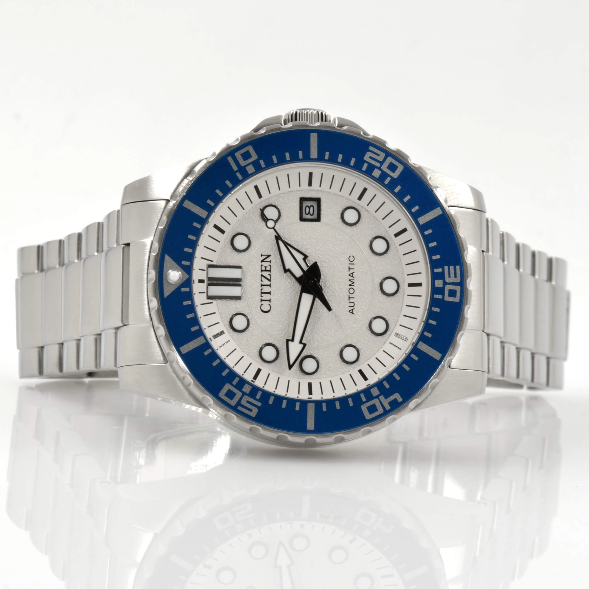 Citizen Men's Watch - Urban Mechanical White Dial Silver Tone Bracelet | NJ0171-81A