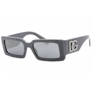Dolce & Gabbana Women's Sunglasses - Dark Grey Gems Rectangular | 0DG4447B 30906G