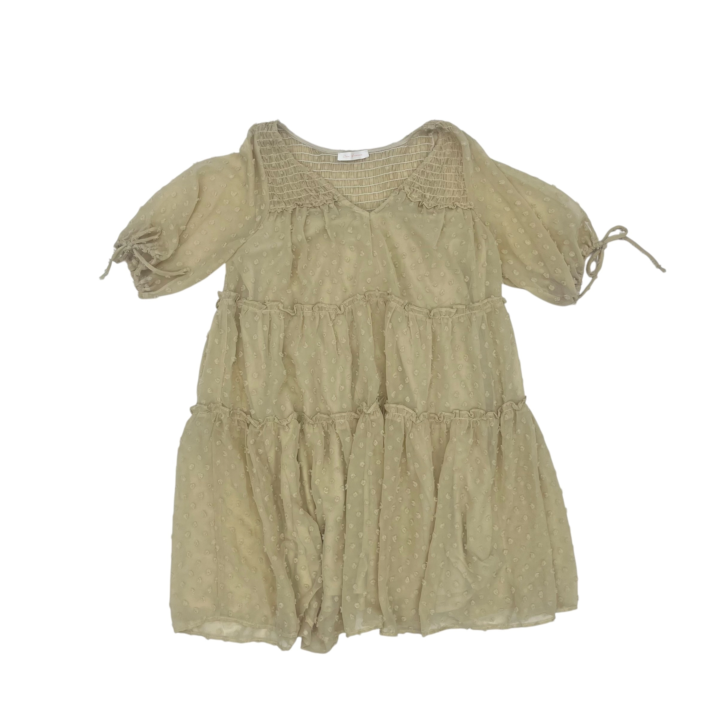 Dress Casual Short By Ces Femme In Tan, Size:S