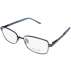 Elle Women's Eyeglasses - Blue Metal Oval Frame Adjustable Nose Pad | ELLE 13452 BL