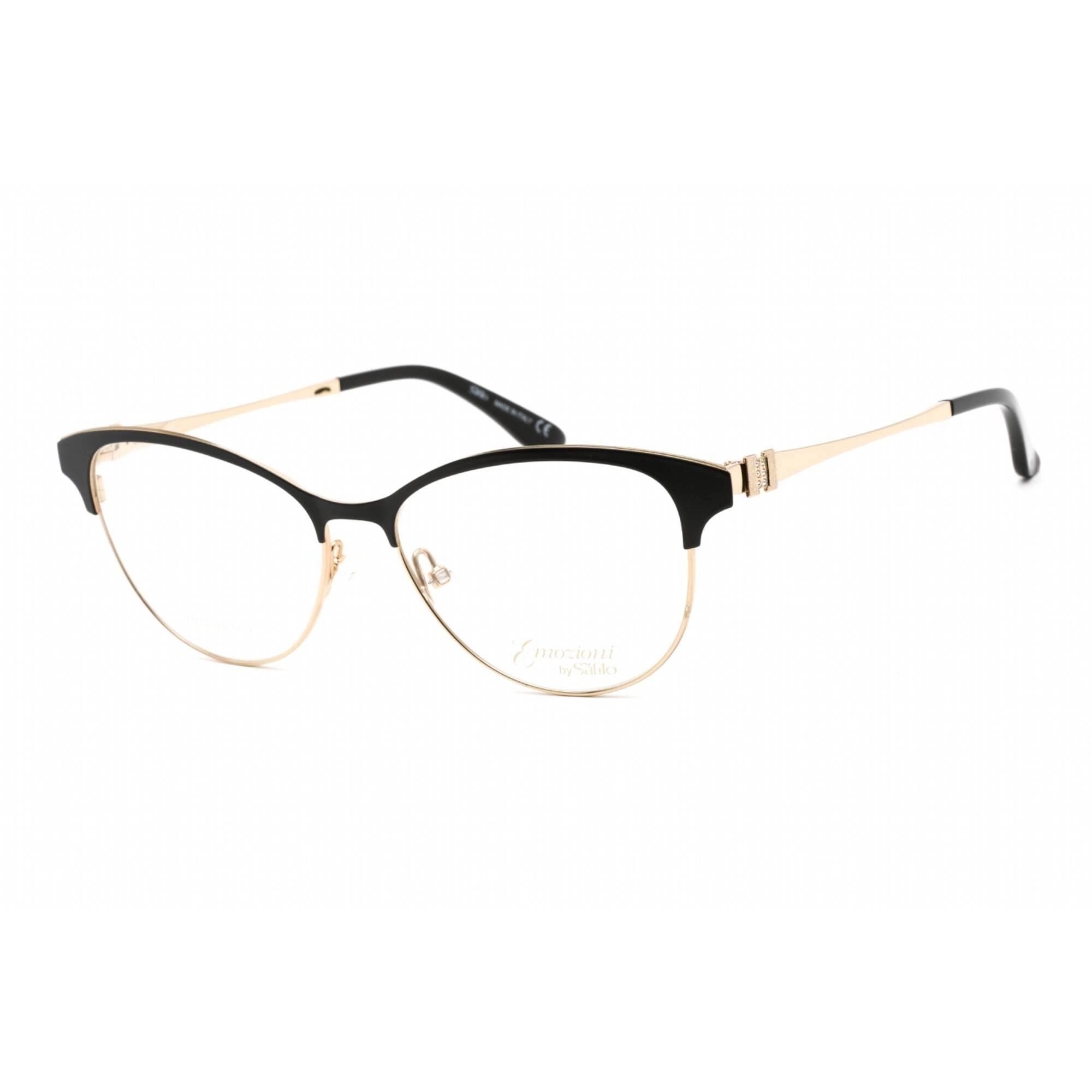 Emozioni Women's Eyeglasses - Black Gold Metal Cat Eye Shape Frame | EM 4411 02M2 00