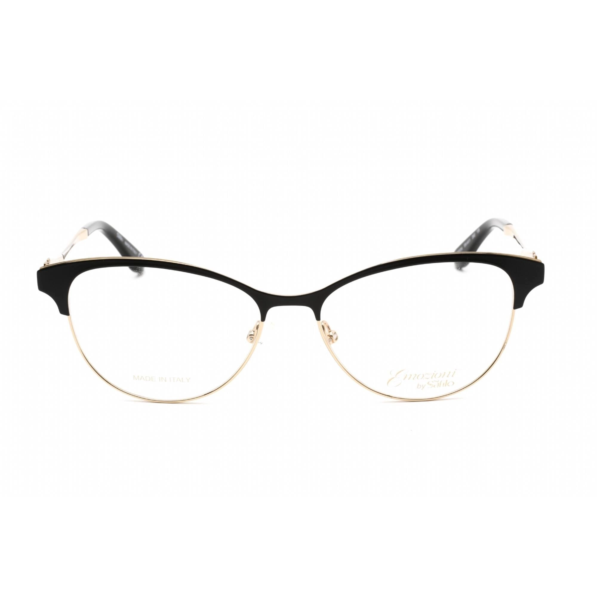 Emozioni Women's Eyeglasses - Black Gold Metal Cat Eye Shape Frame | EM 4411 02M2 00