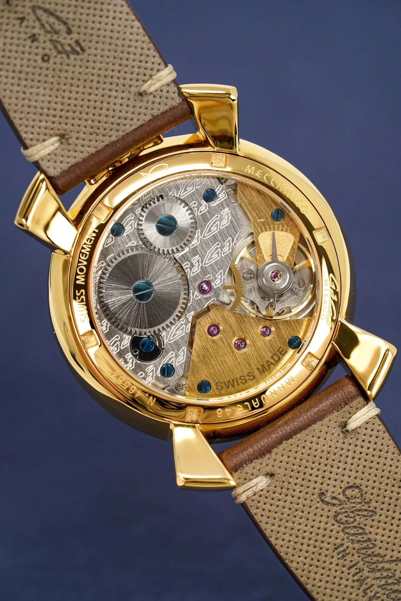 Gagà Milano Watch Manuale 48mm Special Edition Gold Brown