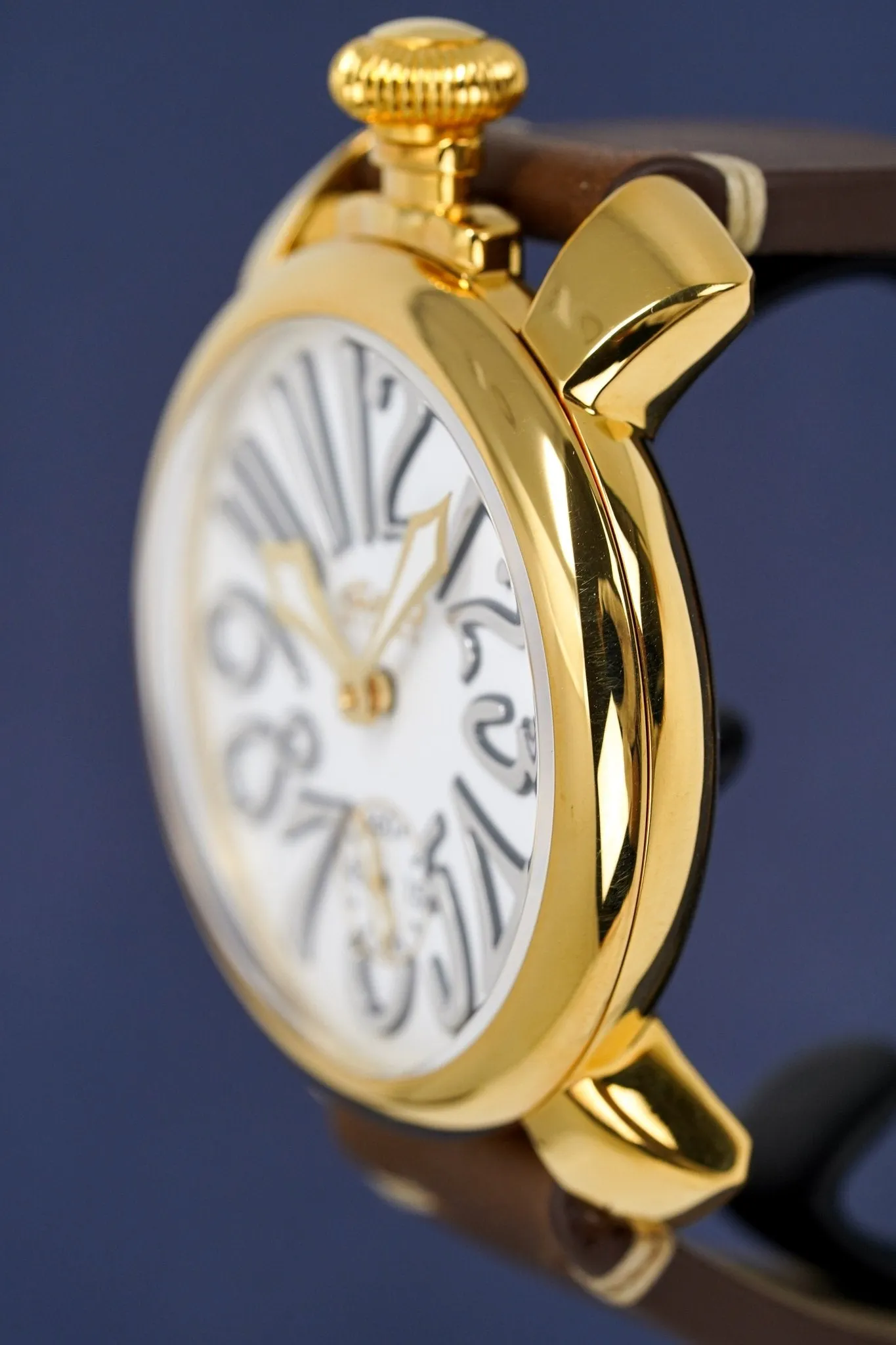 Gagà Milano Watch Manuale 48mm Special Edition Gold Brown