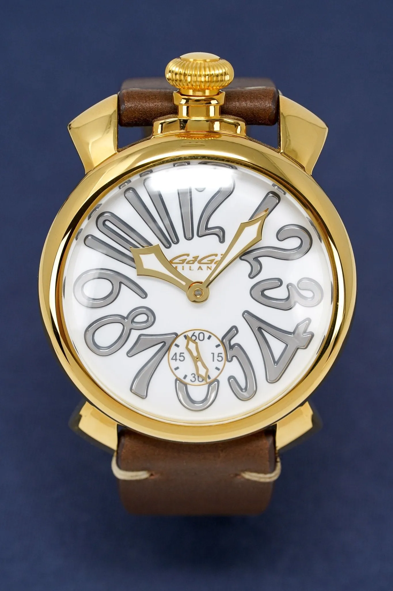 Gagà Milano Watch Manuale 48mm Special Edition Gold Brown