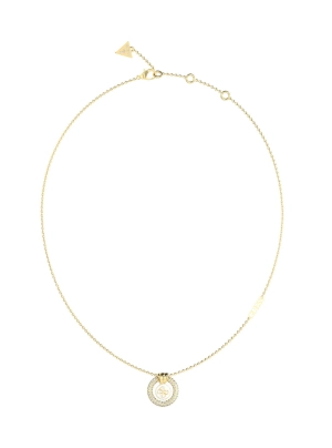 Gold Knot You White Crystal Necklace