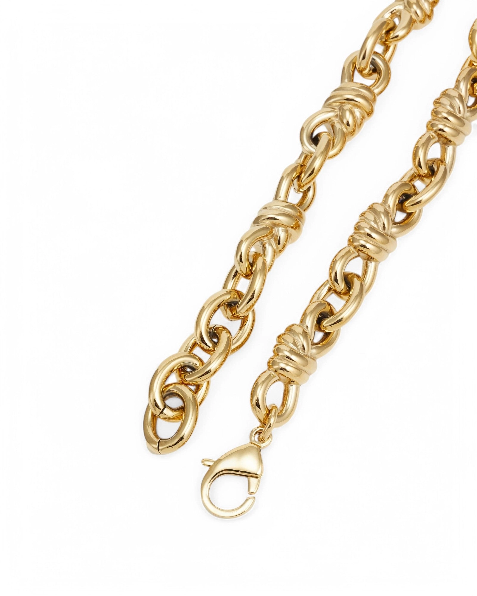 Gold Modern Love Knot Necklace