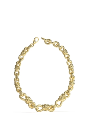 Gold Modern Love Knot Necklace