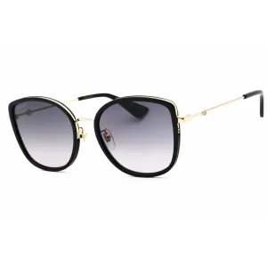 Gucci Women's Sunglasses - Black Metal Butterfly Shape Full Rim Frame | GG0606SK 001