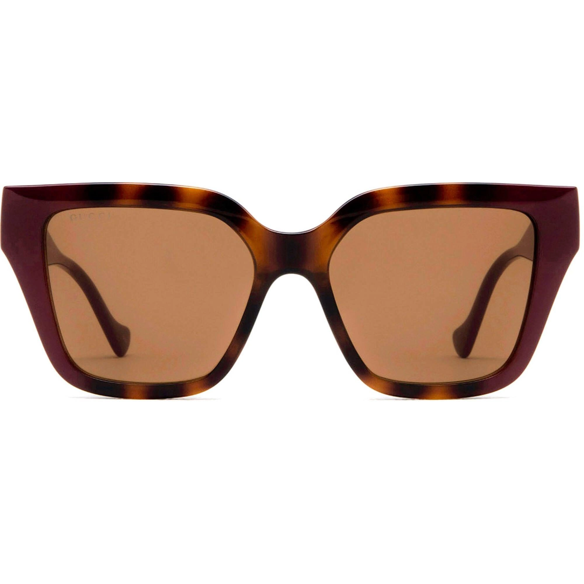 Gucci Women's Sunglasses - Full Rim Havana Plastic Square Frame | GUCCI GG1023S 009