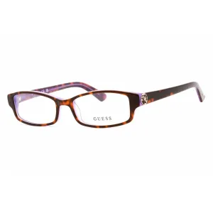 Guess Women's Eyeglasses - Dark Havana Plastic Full Rim Rectangular Frame | GU2526 52