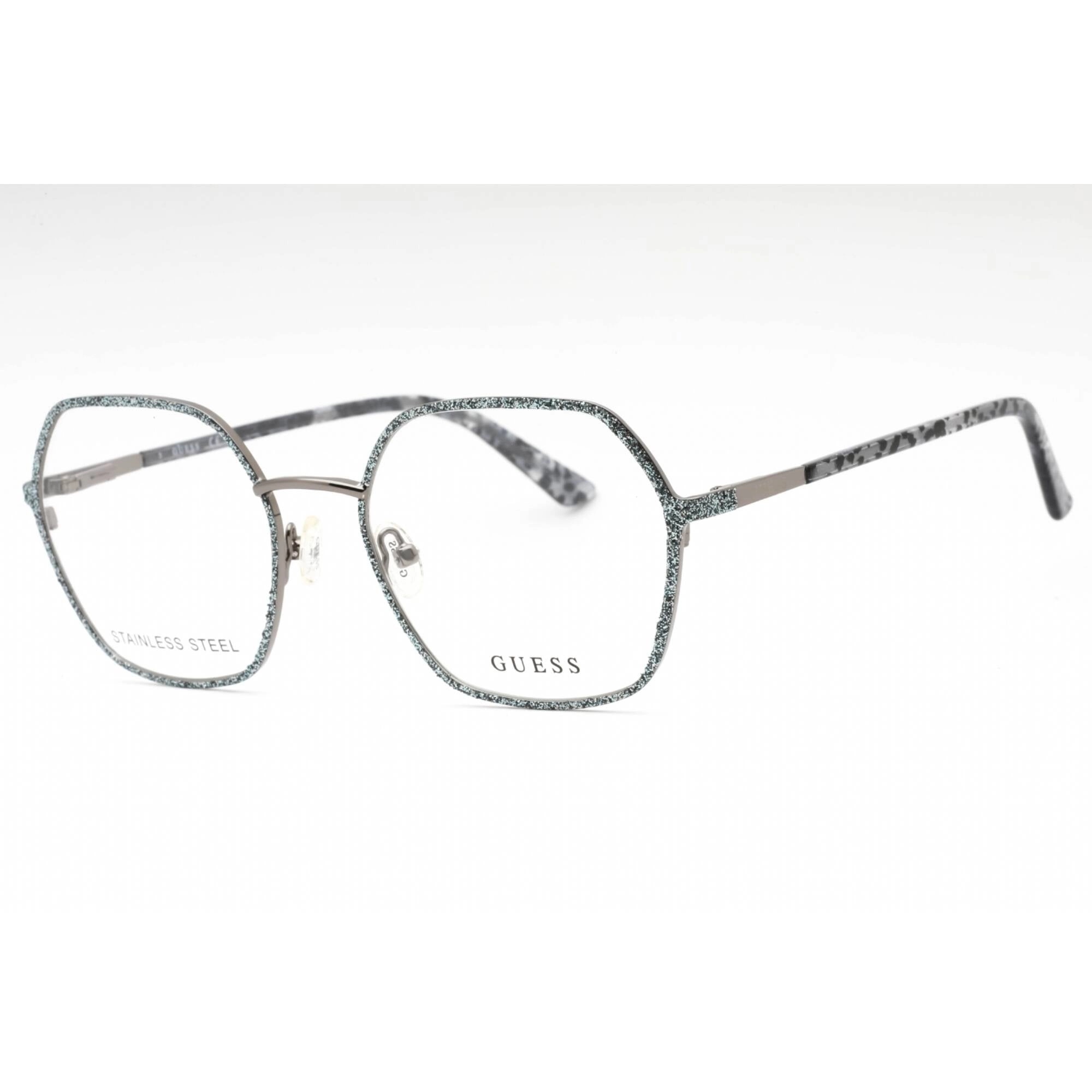 Guess Women's Eyeglasses - Grey/Other Metal Geometric Full Rim Frame | GU2912 020