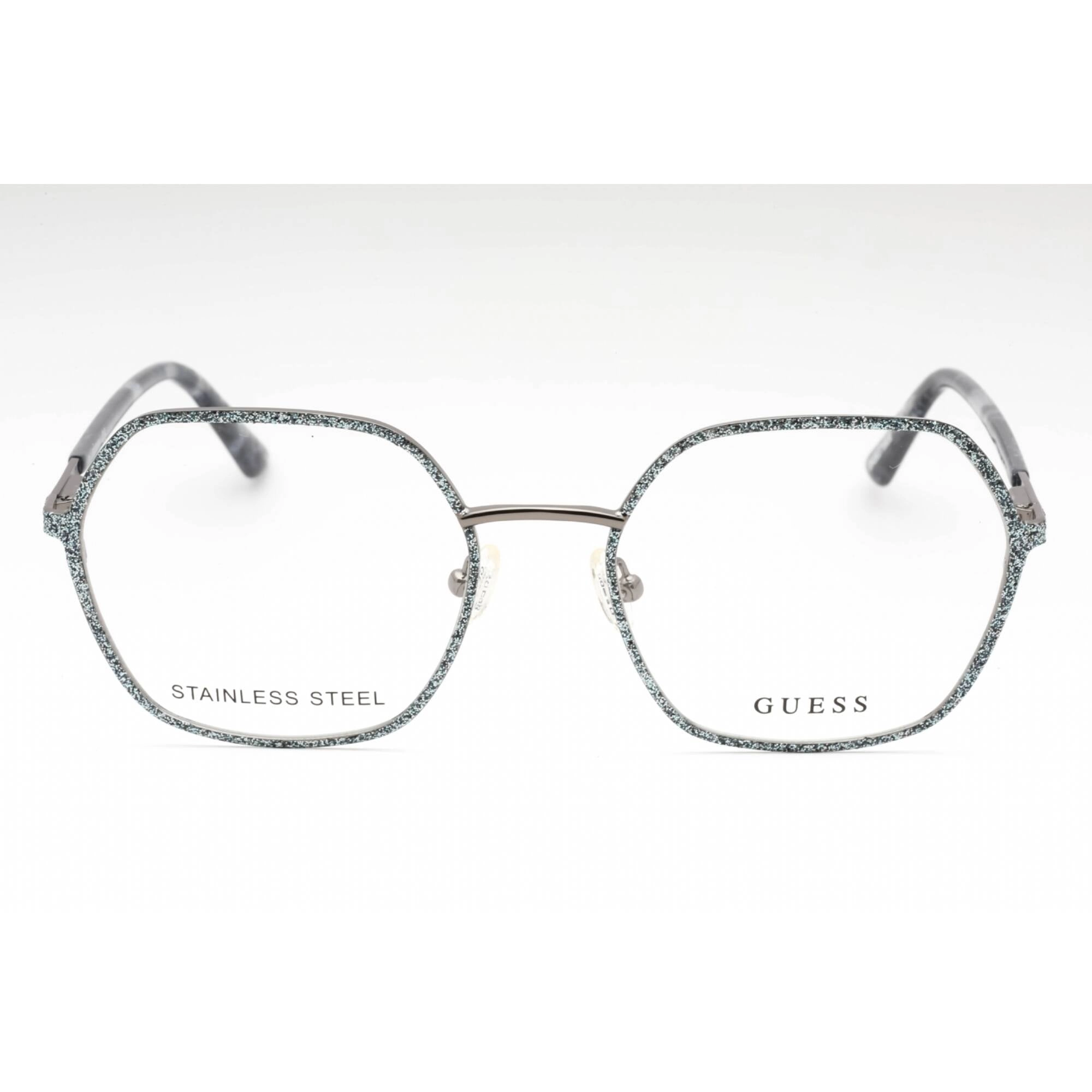 Guess Women's Eyeglasses - Grey/Other Metal Geometric Full Rim Frame | GU2912 020