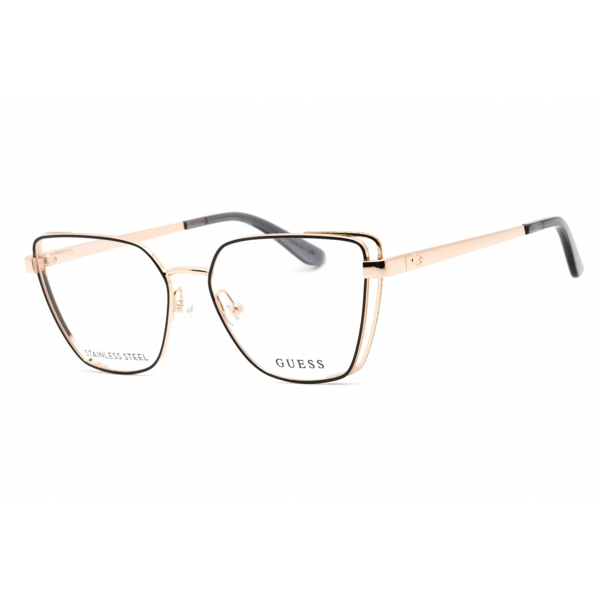 Guess Women's Eyeglasses - Pale Gold Metal Full Rim Butterfly Frame | GU2793 032
