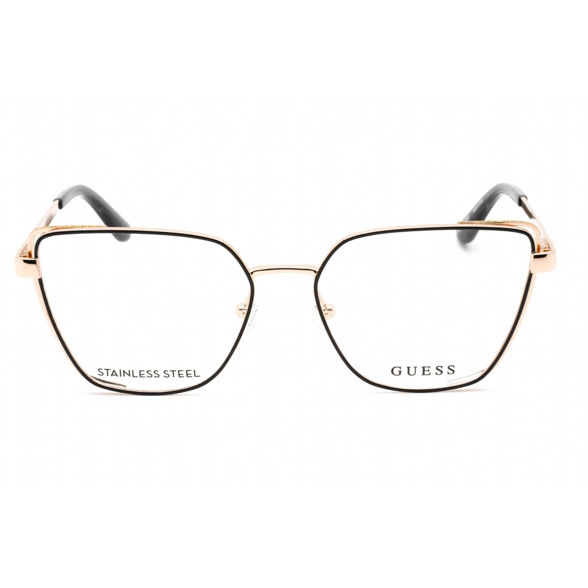 Guess Women's Eyeglasses - Pale Gold Metal Full Rim Butterfly Frame | GU2793 032