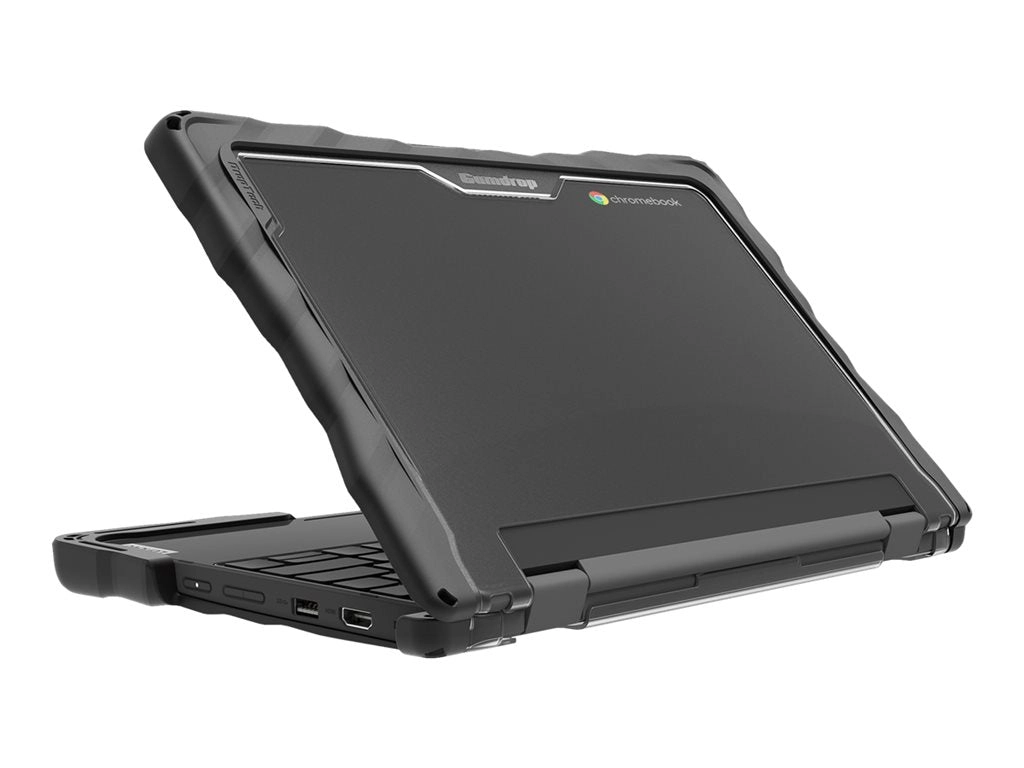 Gumdrop DropTech Series - Notebook shell case - rugged - black, transparent - for Lenovo 500e Yoga Chromebook Gen 4 82W4, 82W5; 01L011