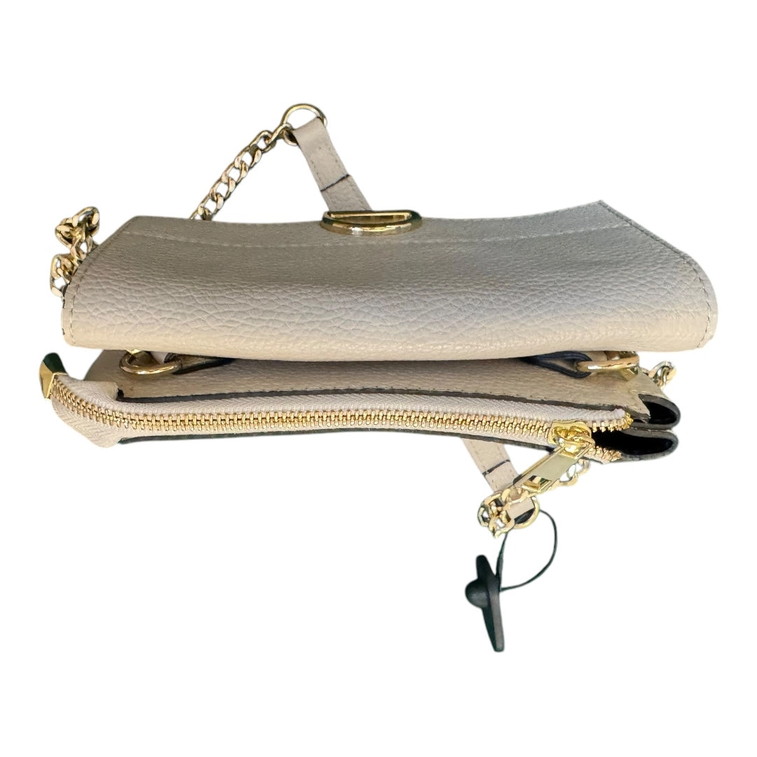 Handbag Leather By ISADORA In Cream, Size:Medium