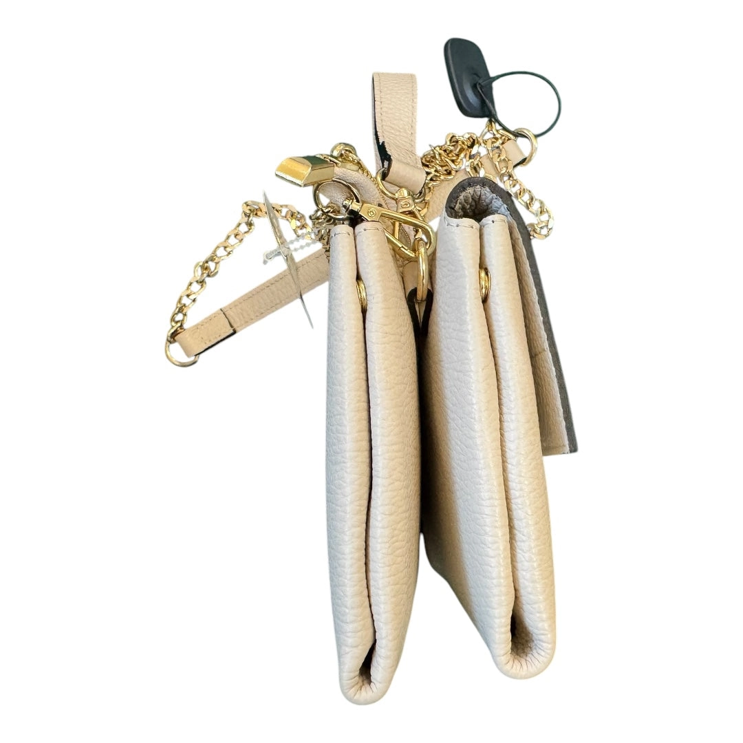 Handbag Leather By ISADORA In Cream, Size:Medium