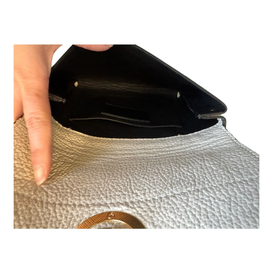 Handbag Leather By ISADORA In Cream, Size:Medium