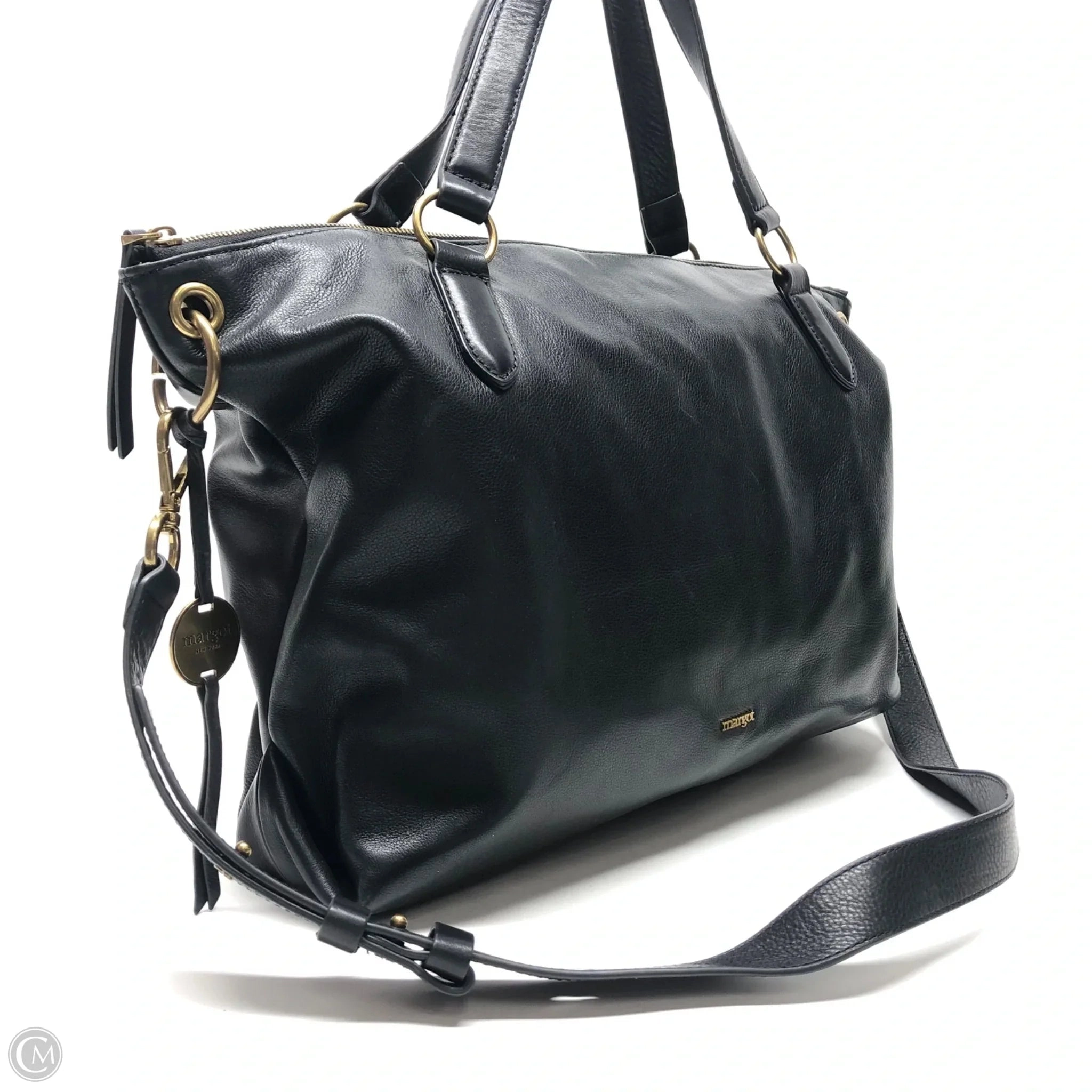 Handbag Leather By Margot, Size: Large