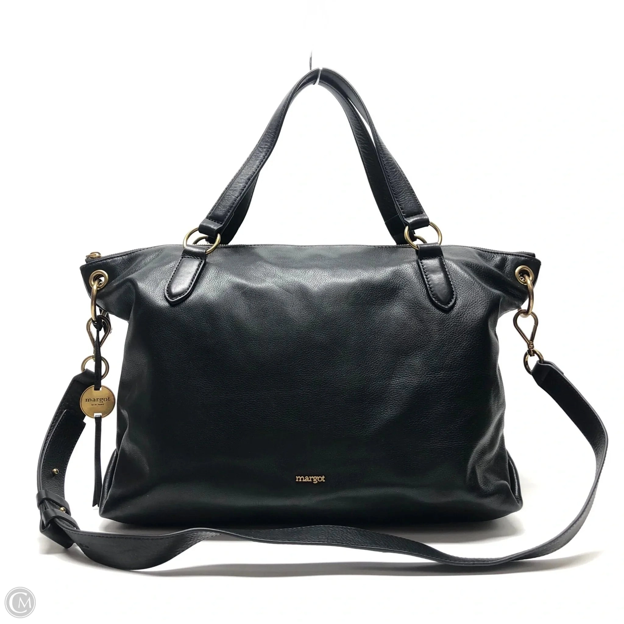 Handbag Leather By Margot, Size: Large