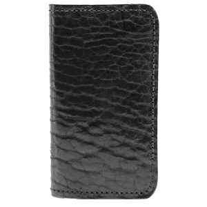 HAPPY EXTRA, Checkbook Cover, Glazed Shrunk Bison in Black