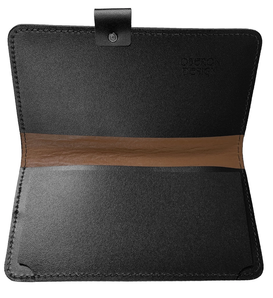 HAPPY EXTRA, Checkbook Cover, Glazed Shrunk Bison in Tobacco