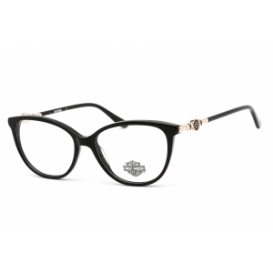 Harley Davidson Women's Eyeglasses - Full Rim Shiny Black Plastic Oval | HD0562 001