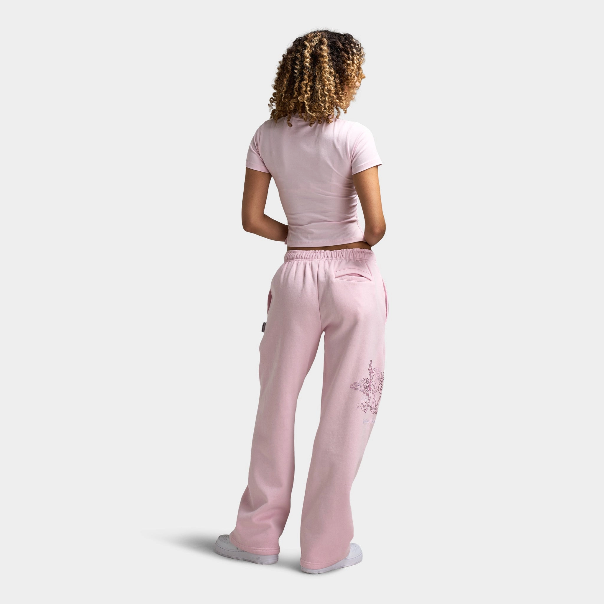 Hoodrich Women's Poise Fitted Tee Pink A Boo / White