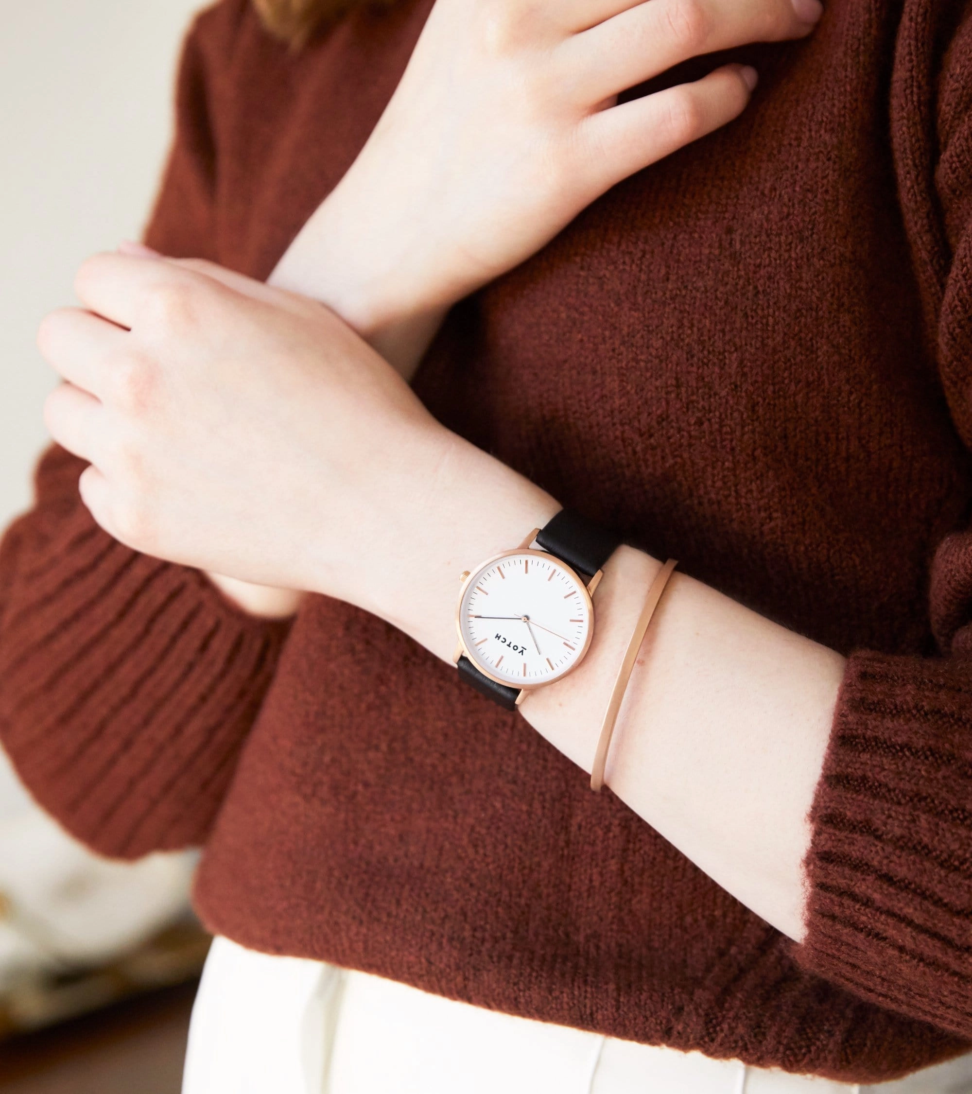 Ilse Collection 316L Stainless Steel Rose Gold Bangle