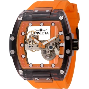 Invicta Men's Watch - S1 Rally Ghost Bridge Dial Orange Strap Mechanical | 44370