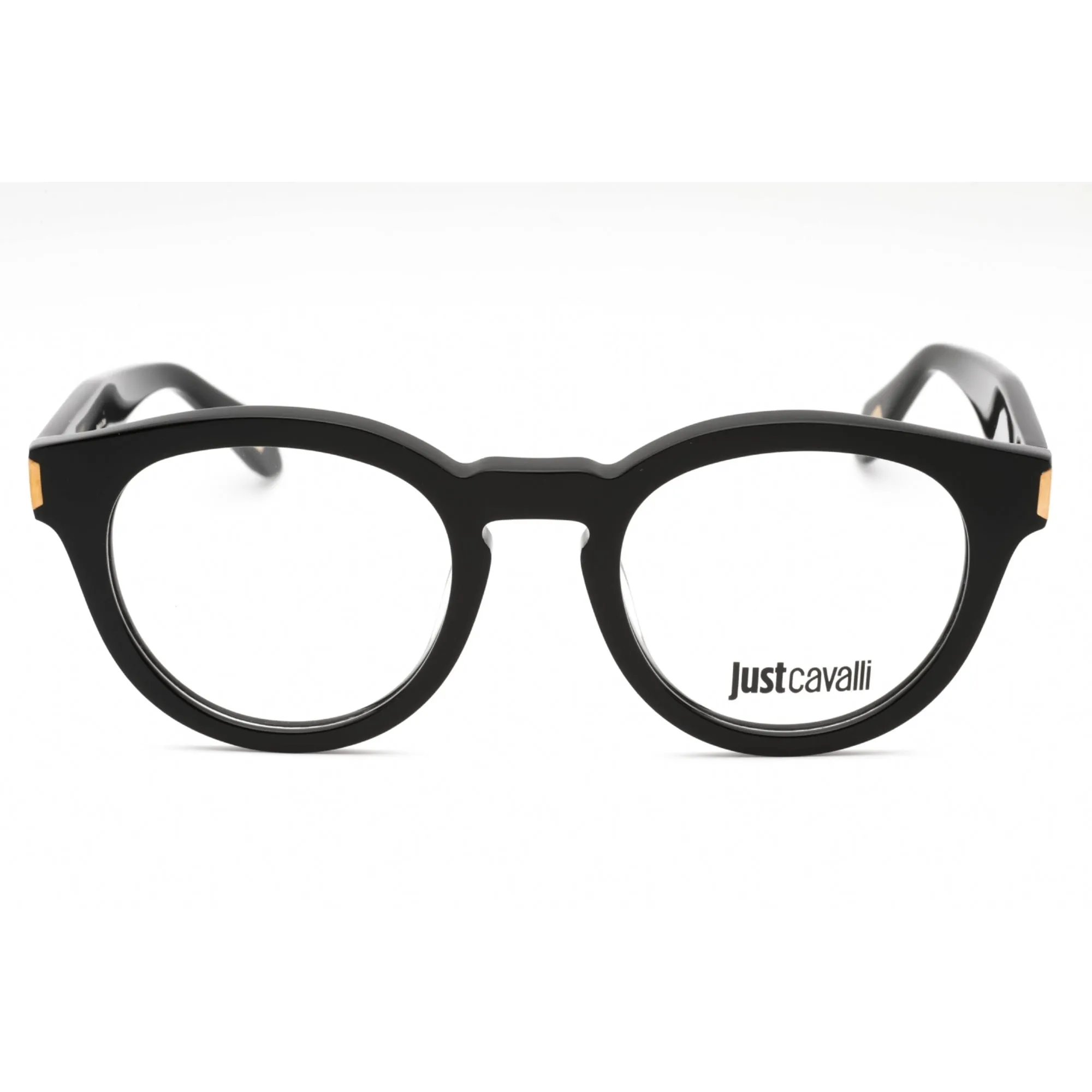 Just Cavalli Women's Eyeglasses - Black Plastic Round Full Rim Frame | VJC016 0700