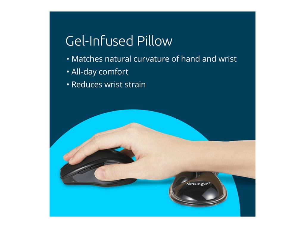 Kensington Slim Duo - Mouse/trackball wrist rest - gel - gray K62438NA
