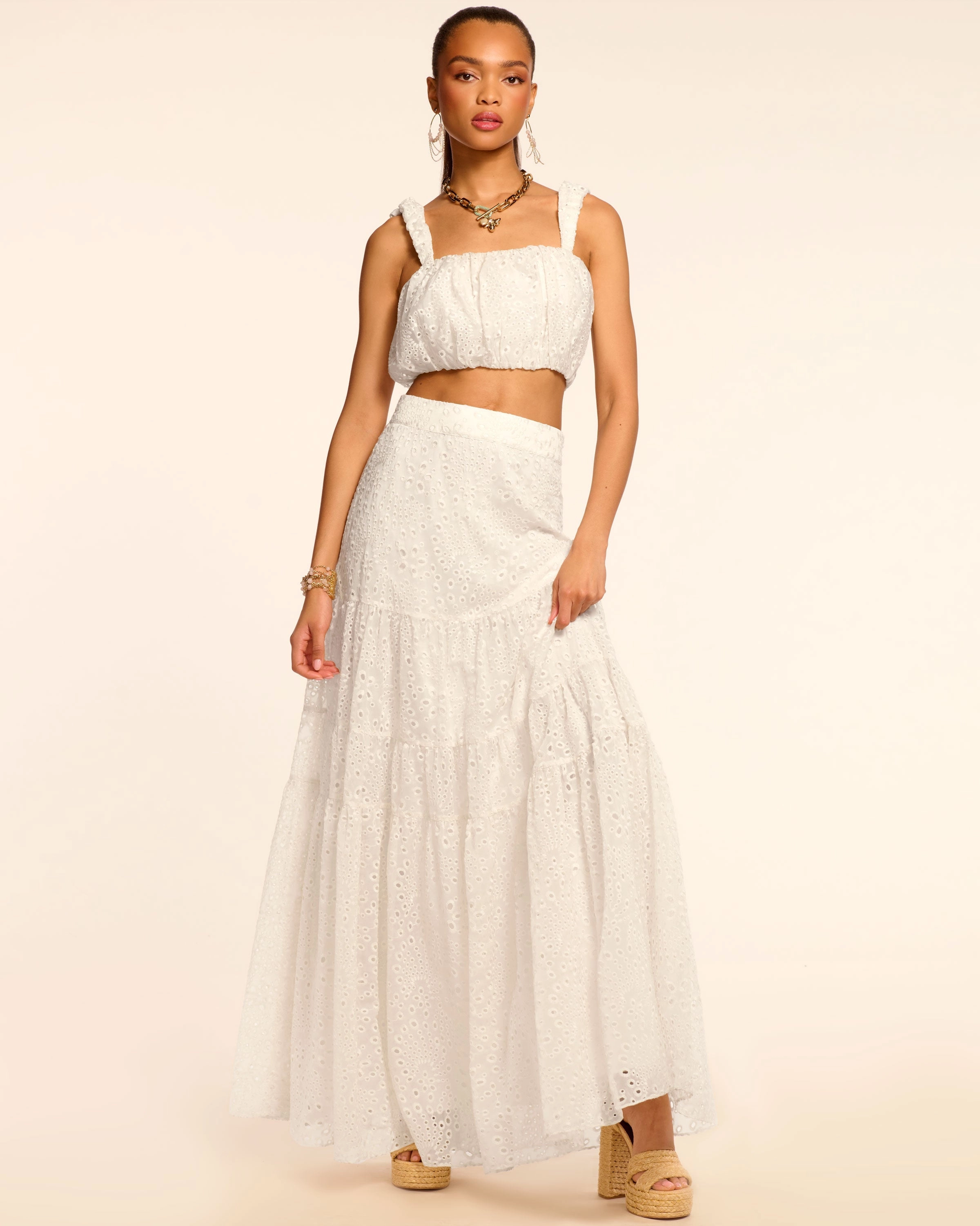 Lane Eyelet Crop Top